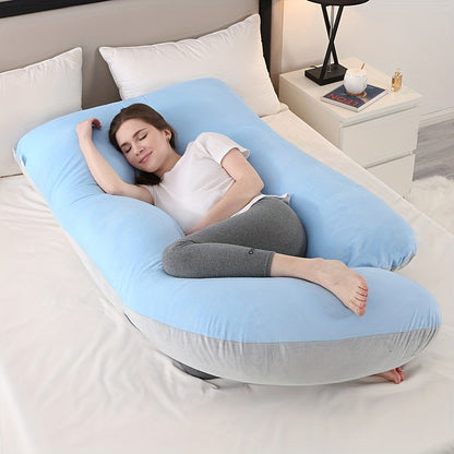 Pregnancy Support Pillow | 55 x 31 in | J-Shape Full Body Pillow | Maternity Sleep Support | Washable Cover | Brick by Brick