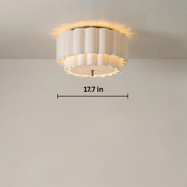 Natural Fabric Pendant Lamp | D 17.7 - 25.6 in | Wabi Sabi Chandelier | Retro Bohemian Style Lighting | Brick by Brick