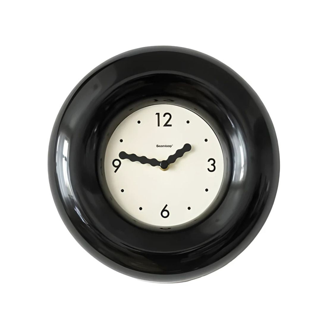 Bagel Wall Clock | 11.4 × 2 in | Silent Quartz Movement | Retro Modern Home Decor | Brick by Brick