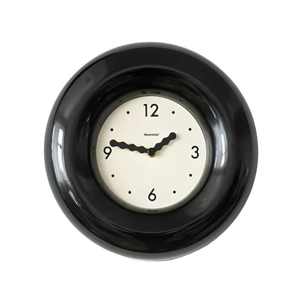 Bagel Wall Clock | 11.4 × 2 in | Silent Quartz Movement | Retro Modern Home Decor | Brick by Brick