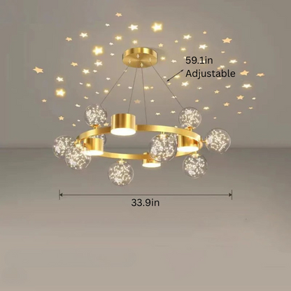 Creative LED Pendant Light | Modern Crystal Chandelier | Cord Hanging Fixture | Home & Study Lighting | Brick by Brick