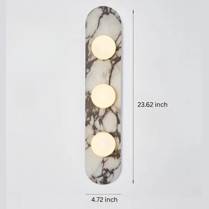 Modern Wall Sconce | 4.72 in | Stone & Marble LED Lamp | Indoor Lighting | Brick by Brick