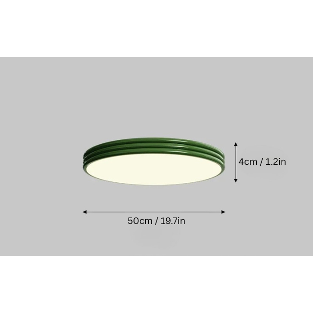 Bauhaus Green Ceiling Lamp | 11.8 - 19.7 in | Round Mid-Century LED Light | Colorful Decorative Lighting | Brick by Brick