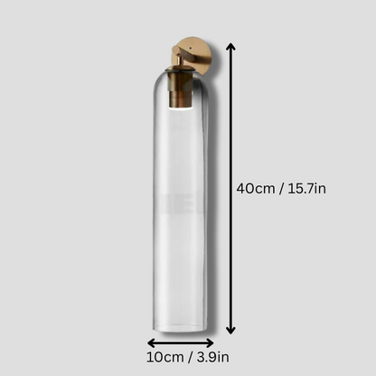 Glass Wall-Mounted Lamp | 15.7 x 3.9 in | Scandinavian Design | Ambient Lighting | Brick by Brick
