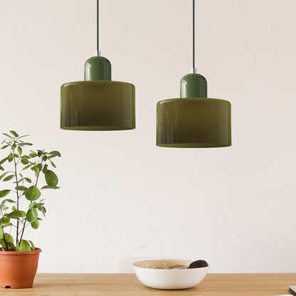 Bauhaus Glass Pendant Light | Modern Globe Design | Adjustable Ceiling Lamp | Brick by Brick