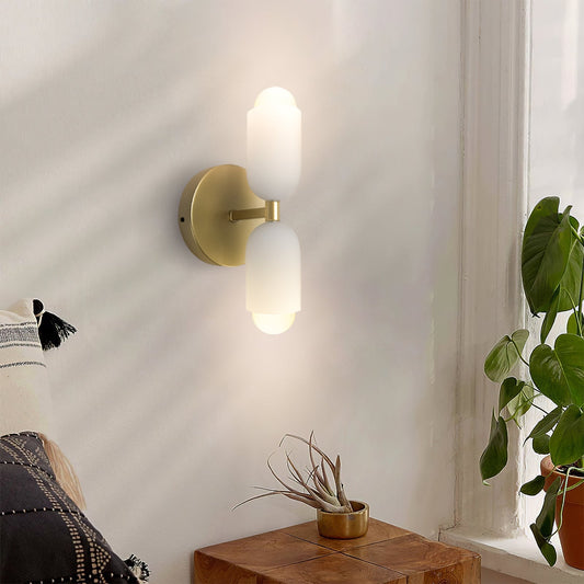 Double‑Head Wall Sconce | Unisex Metal & Acrylic Dual‑Light | Brick by Brick