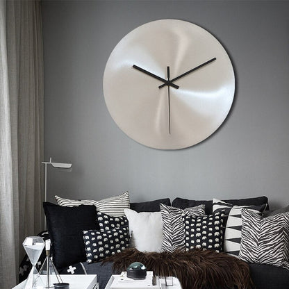 Minimalist Wall Clock | 7.9, 11.8, or 13.8 in | Brushed Stainless Steel | Sleek Modern Timepiece | Brick by Brick