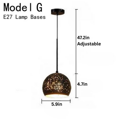 Vintage Pendant Lamp | Black Iron Lampshade | Indoor Lighting | E27 Socket | Brick by Brick