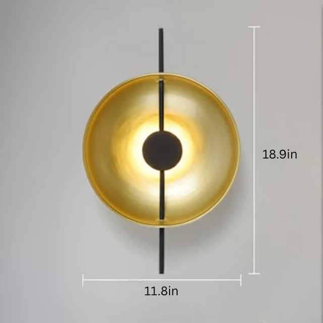 Sleek Nordic Wall Sconce | 11.8 x 18.9/19.7 in | Metal Dimmable Wall Light | Ambient Hallway & Living Lamp | Brick by Brick