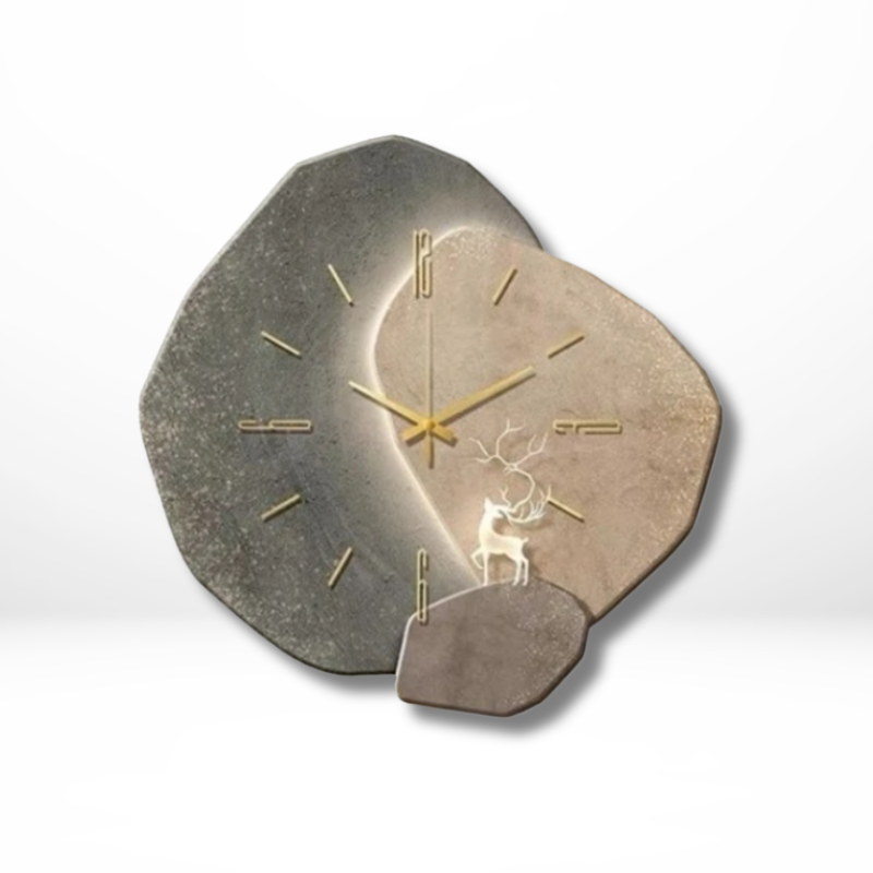 Silent Wooden Wall Clock - Sculptural - Natural Design-Home & Garden > Decor > Clocks > Wall Clocks-Brick by Brick London-C-Brick By Brick London