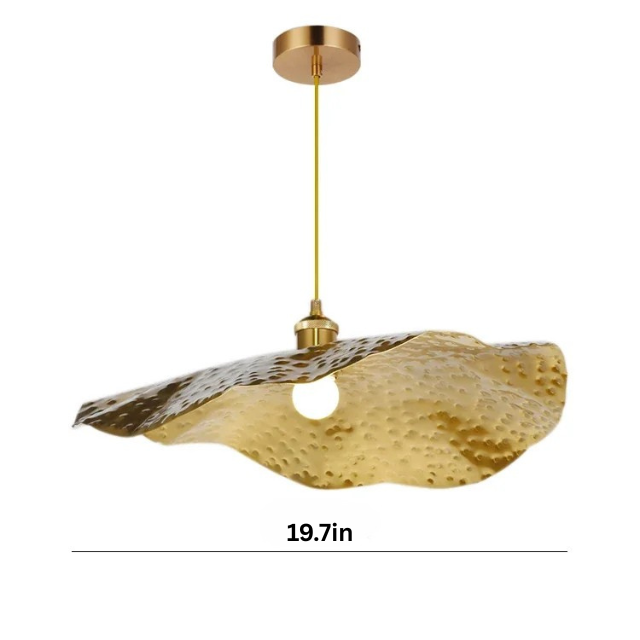 Zen Lotus Leaf Pendant Lamp | 12 - 19.7 in | Iron & Aluminum | E27 LED Hanging Light | Modern Chinese Style | Brick by Brick