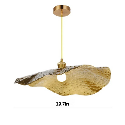Zen Lotus Leaf Pendant Lamp | 12 - 19.7 in | Iron & Aluminum | E27 LED Hanging Light | Modern Chinese Style | Brick by Brick