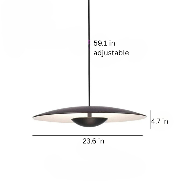 Modern Creative Chandelier | LED Ceiling Pendant Light | Black & Wood Grain Design | Adjustable Sizes | Brick by Brick