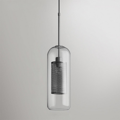 Elegant Glass Pendant Lamp | Gold or Silver | Adjustable Hanging Light | Contemporary Home Lighting | Brick by Brick