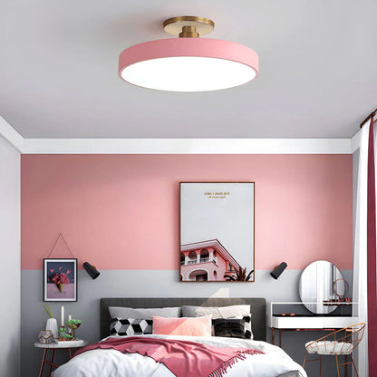 Flush Round Ceiling Light | Modern LED Fixture | Soft Glow | Metal & Acrylic
