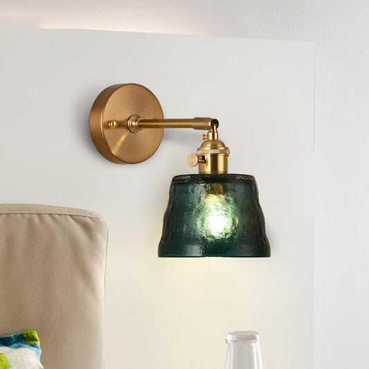 Modern Glass Wall Sconce | Single Bulb | Metal Wall Light | 7.8 x 7.5 in | Brick by Brick