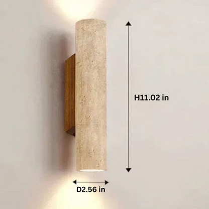 Modern Stone Wall Lamp | 6.3-12.6 x 2.56 in |LED E27 Light Fixture | Warm to Cool Lighting | Brick by Brick