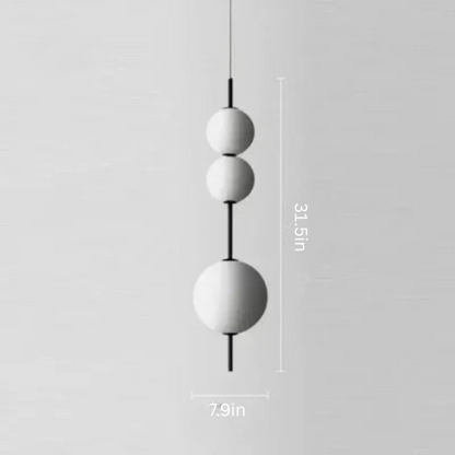 Nordic Glass Pendant Chandelier | H31.5in-40.6in | LED Globe Ceiling Light | 3 or 4 Ball Adjustable Hanging Fixture | Brick by Brick