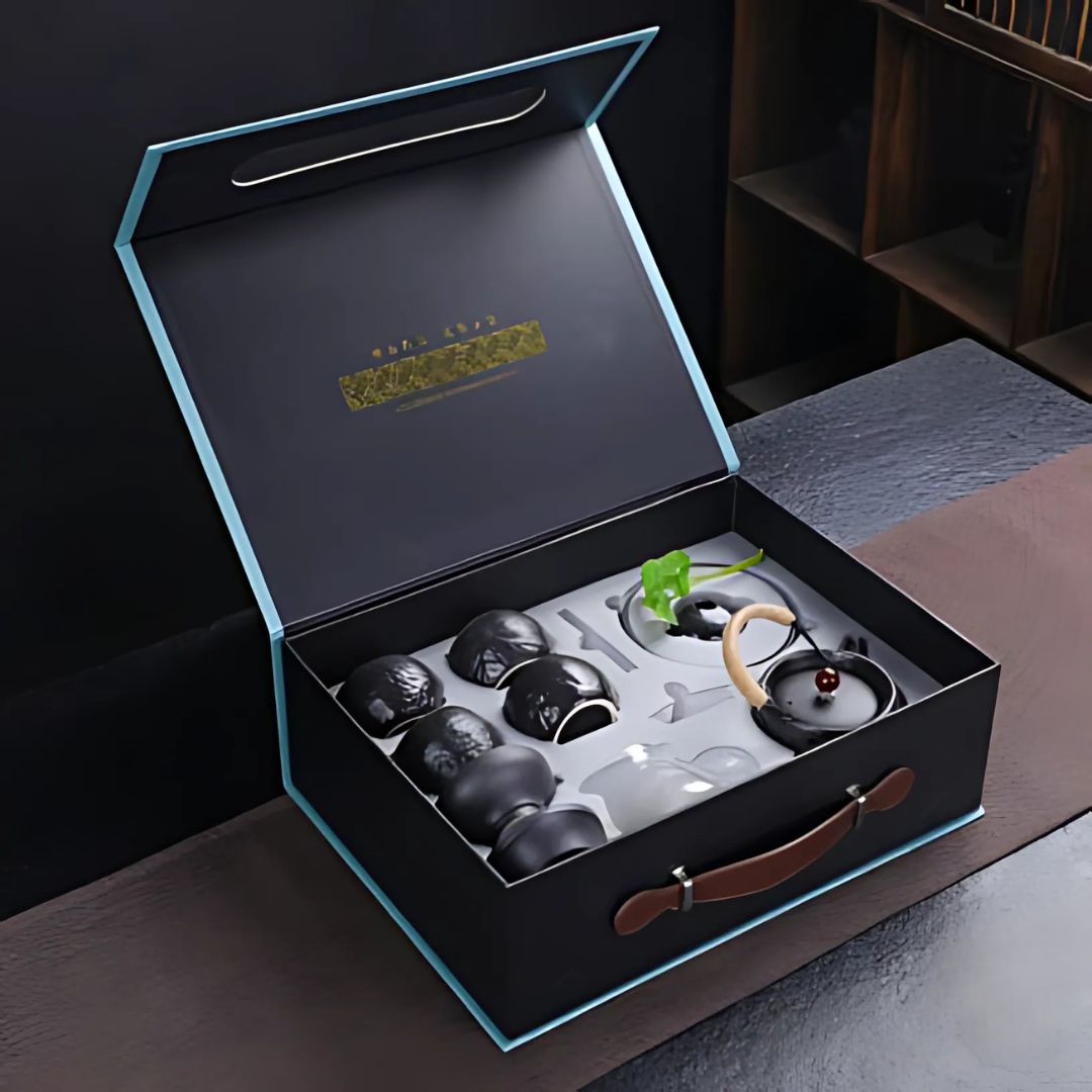 Japanese Kungfu Ceramic Teapot | 4.9 in × 5.5 in | Retro Design | Heat-Resistant Handle | Brick by Brick