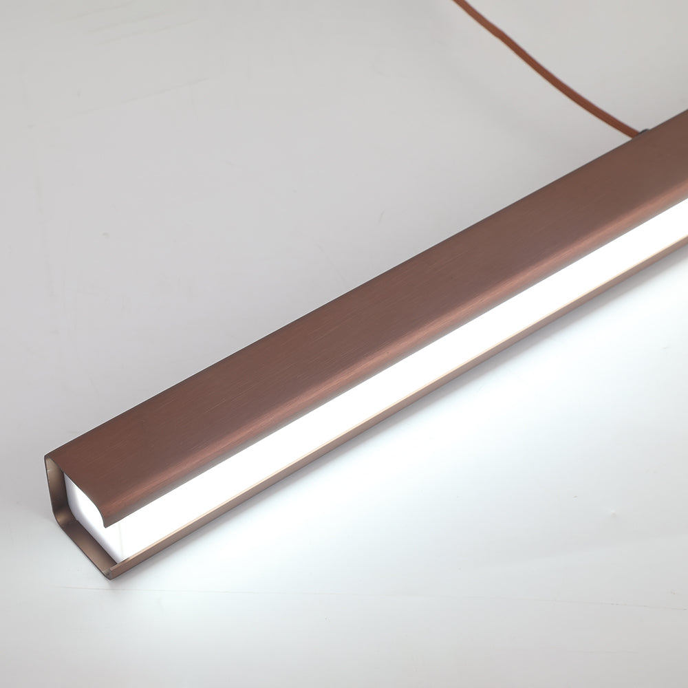 Modern LED Dining Room Chandelier | H 47.2 in | Nordic Long Hanging Fixture | Black or Gold Finish | Brick by Brick