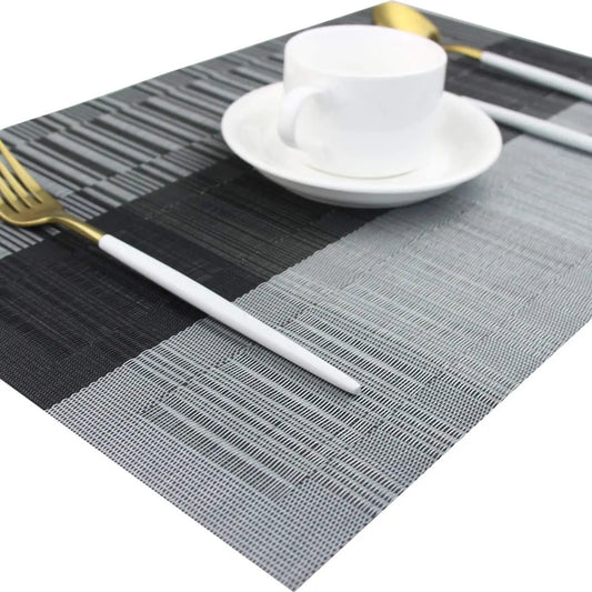 Vinyl Placemats Set | 11.8 x 17.7 in | Heat-Resistant Table Mats | Waterproof Dining Protection | Brick by Brick