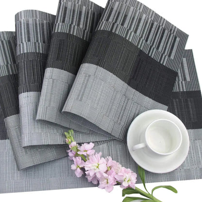 Vinyl Placemats Set | 11.8 x 17.7 in | Heat-Resistant Table Mats | Waterproof Dining Protection | Brick by Brick