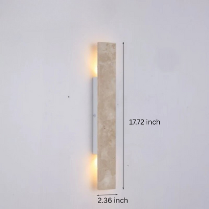 Rectangle Marble Wall Light | 2.36x17.72 in | Modern LED G9 Bulb Sconce | Up & Down Indoor Lighting | Brick by Brick