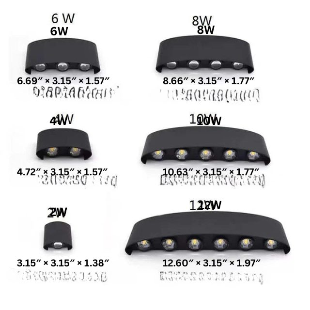 Waterproof RGB LED Wall Light | 3.15 x 3-12.4 in | Aluminum Outdoor & Indoor | Energy-Efficient | Brick by Brick
