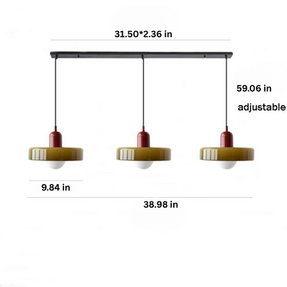 3-Light Glass Chandelier | 59.06 x 38.98 in | Contemporary Ceiling Fixture | Elegant Home Décor Lighting | Brick by Brick