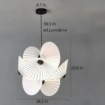 Wabi Sabi Pendant Lamp | 18.1 × 23.6 in | Nordic Fabric Ceiling Light | Vintage Umbrella Design | Brick by Brick