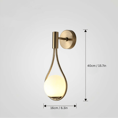 Modern Nordic Wall Lamp | 15.7 x 6.3 in | Minimalist Teardrop Metal Sconce | Adjustable Lighting | Brick by Brick