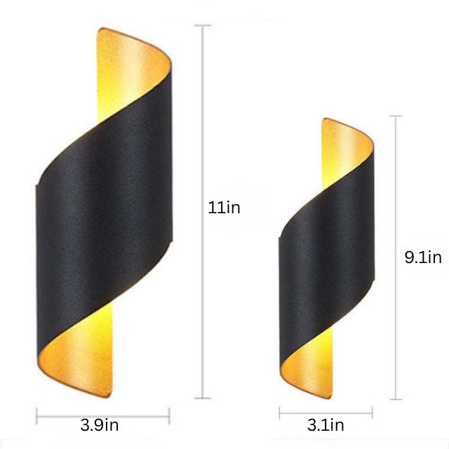 Conch-Shape Outdoor Wall Lamp | Small 9 x 3.1 in or Large 11 x 3.9 in | Orr Modern | Metal / Acrylic | Brick by Brick