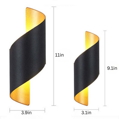 Conch-Shape Outdoor Wall Lamp | Small 9 x 3.1 in or Large 11 x 3.9 in | Orr Modern | Metal / Acrylic | Brick by Brick