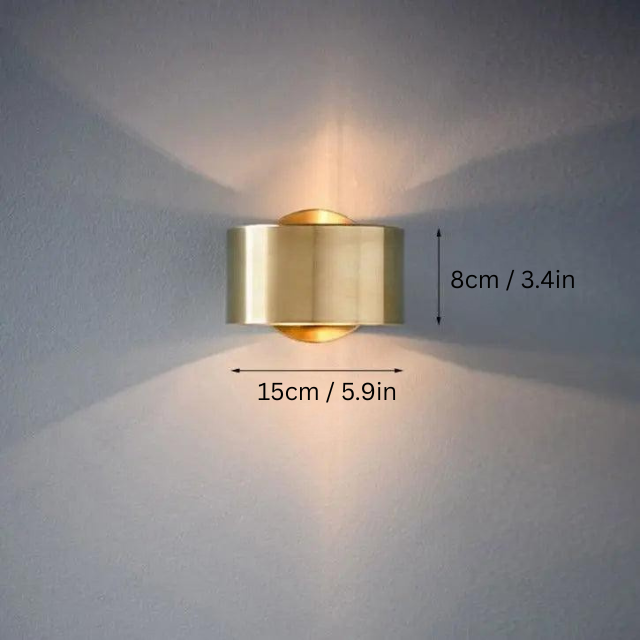 Modern Wall Lamp | 3.1 x 5.9 in | Metal & Glass Sconce | Gold or Black Finish | Brick by Brick