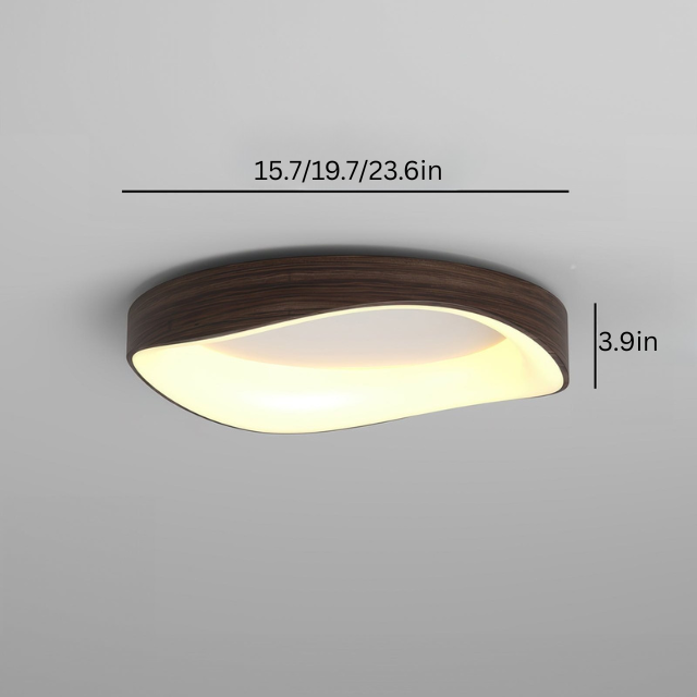 Wood Grain Ceiling Lamp | 15.7 - 23.6 in | Scandinavian Artistic | LED | Brick by Brick