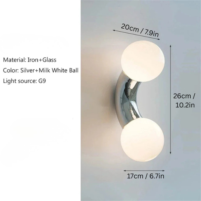 Bauhaus Creative Wall Lamp | 10.2 x 6.7 x 7.9 in | Modern Up & Down Lighting | Corridor, Bedroom, Cafe | Brick by Brick