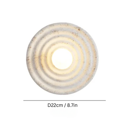 Circle Wall Lamp | Diameter 8.7 in | Modern LED Sconce | Bedroom Accent Lighting | Brick by Brick