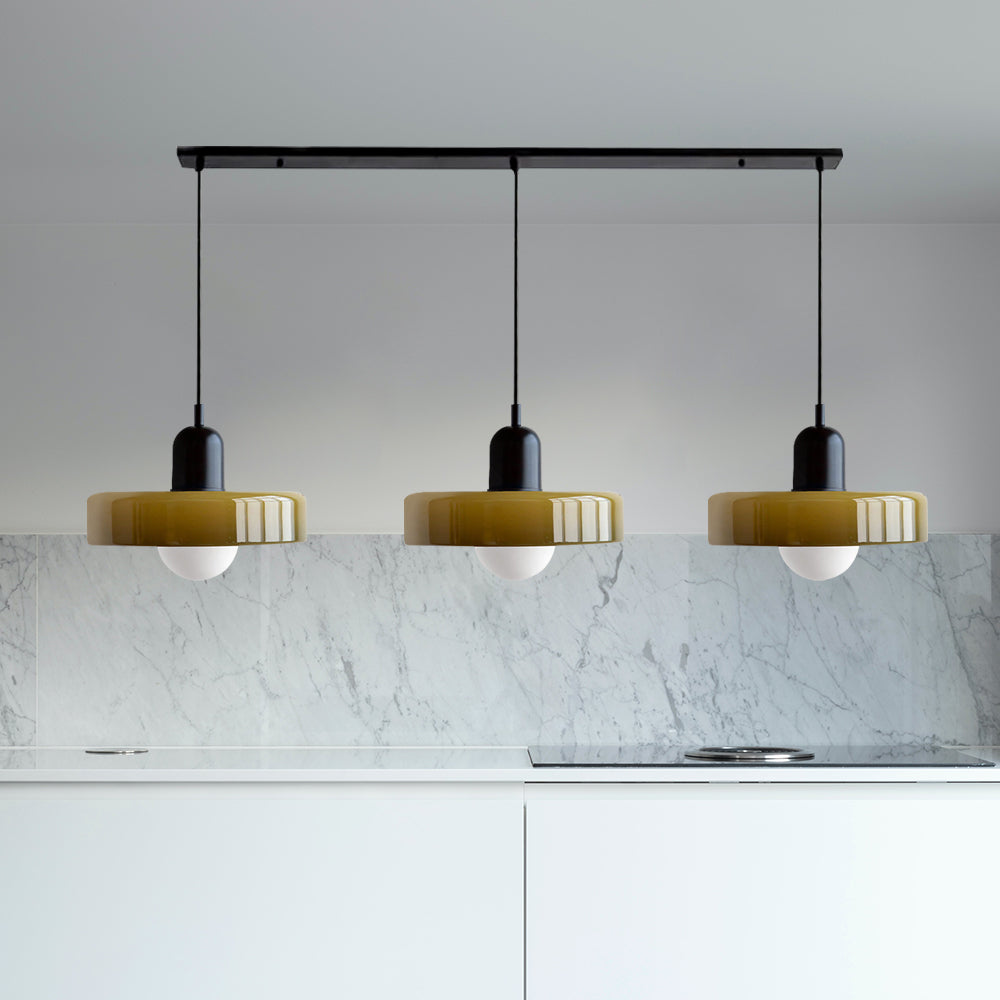 3-Light Glass Chandelier | 59.06 x 38.98 in | Contemporary Ceiling Fixture | Elegant Home Décor Lighting | Brick by Brick