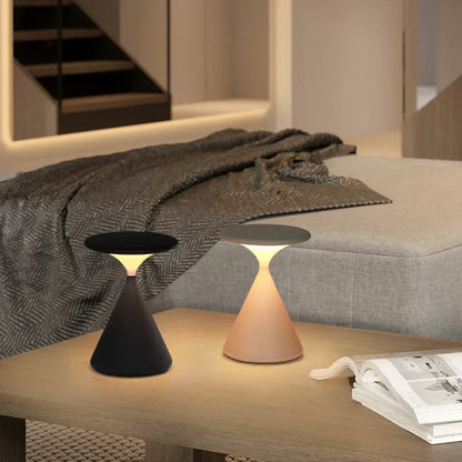 Rechargeable LED Table Lamp | 100h Runtime | Warm White Light | Minimalist & Touch-Dimmable