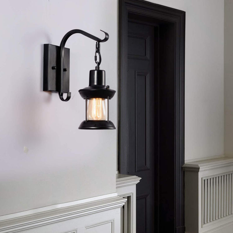 Retro Wall Light | Vintage Glass Shade | 3.9 × 4.7 × 13.4 in | Industrial Design | Brick by Brick