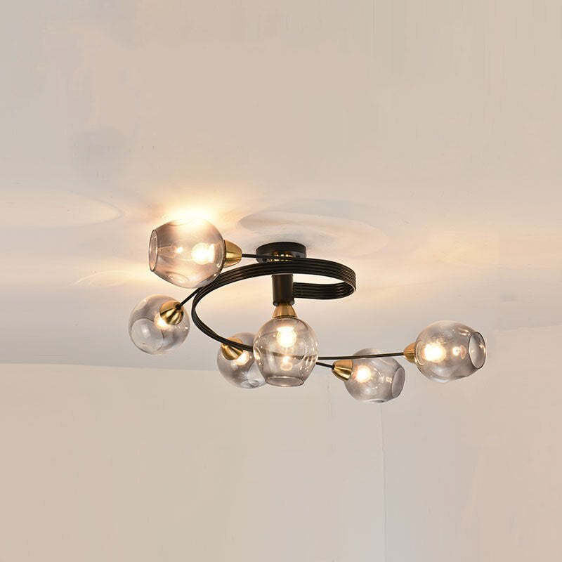 Nordic LED Pendant Chandelier | 29.5 or 36.6 in | Black or Gold Finish | Modern Glass Shade Design | Brick by Brick