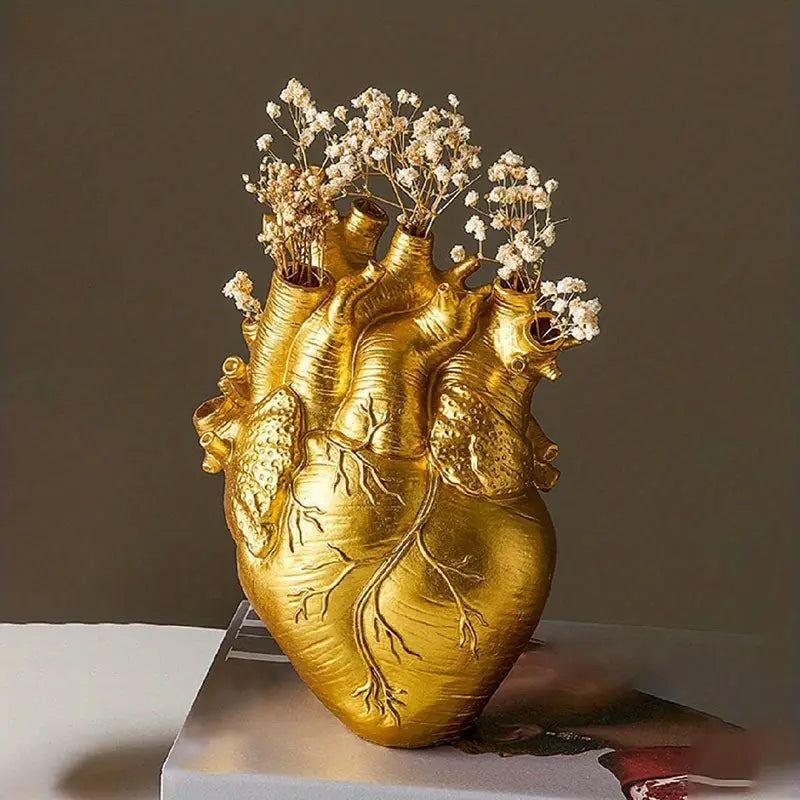 Anatomical Heart Vase | Romantic Decorative Flower Holder | Modern Home Accent | Brick by Brick