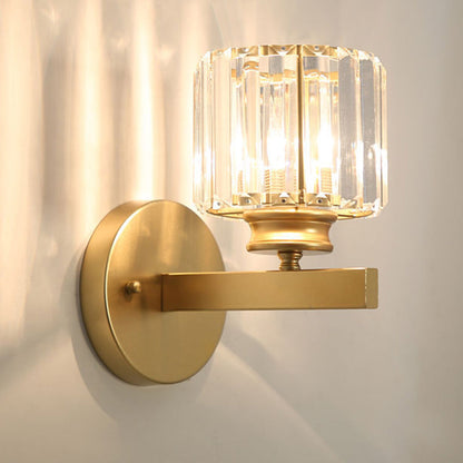Crystal Hallway Wall Light | 5.9″×9.4″ | Iron‑Crystal Fixture | Hardwired | Brick by Brick