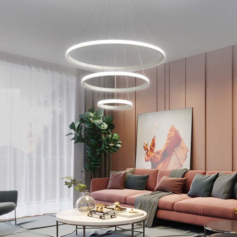 Modern Ring Pendant Light | 7.9 - 15.8 in | Metal & Silicon | Dimmable | Indoor | Brick by Brick