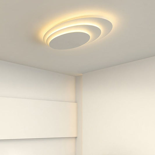 Geometric Flush Mount Ceiling Light | 19.6 in | Quinn Style | White Metal & Acrylic | Brick by Brick