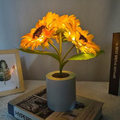 Sunflower Table Lamp | LED Floral Night Light | Nature-Inspired Decorative Lighting | Brick by Brick