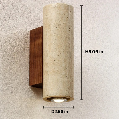 Modern Stone Wall Lamp | 6.3-12.6 x 2.56 in |LED E27 Light Fixture | Warm to Cool Lighting | Brick by Brick