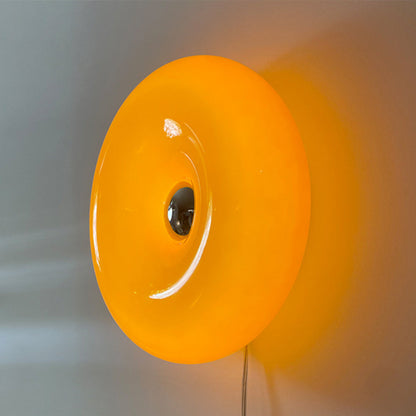 Donut Wall Lamp | Modern LED Glass Wall Light | 11.8 in | Dimmable 3-Color Fixture | Brick by Brick