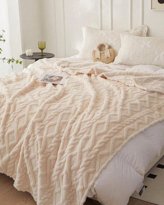 CozyNest Throw Blanket | Ultra-Soft Faux Sheepskin | Lightweight All-Season Comfort | Brick by Brick