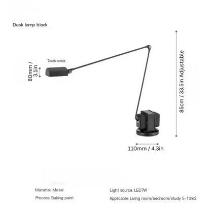 Bauhaus Swing Arm Lamp | Adjustable Floor & Desk Lighting | Retro Industrial Italian Design | Brick by Brick